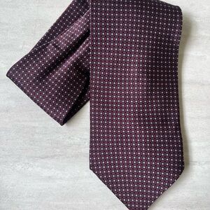 Bruno Rossi Silk Tie – Red Geometric Vintage Style